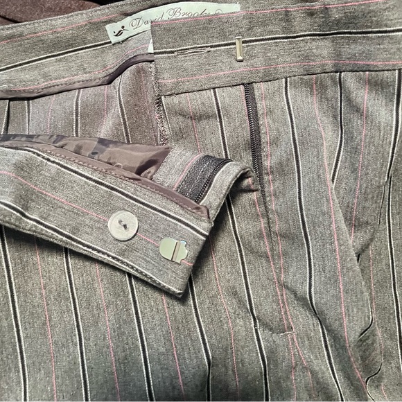 David Brooks Charcoal Pinstripe Dress Pants - Picture 4 of 7